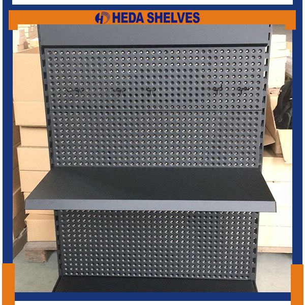Black Pegboard Custom Hardware Display Stand