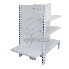 White Gondola Shelving Wholesale Display Rack For Supermarket