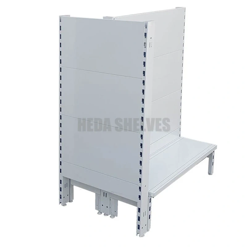 White Gondola Shelving Wholesale Display Rack For Supermarket