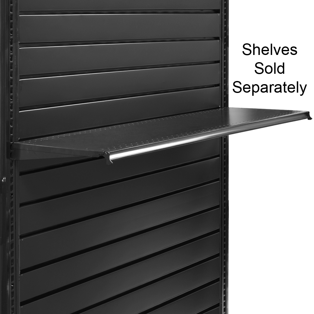 Single Sided Slatwall Gondola Shelving