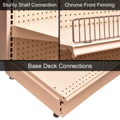 Single Sided Pegboard Gondola Shelving
