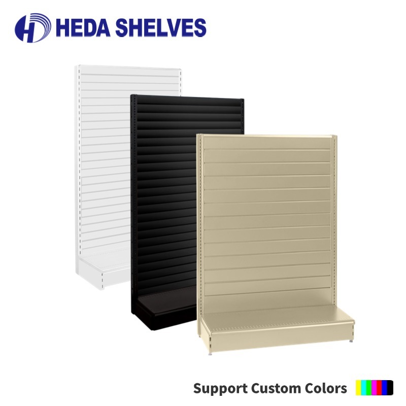 Single Sided Slatwall Gondola Shelving