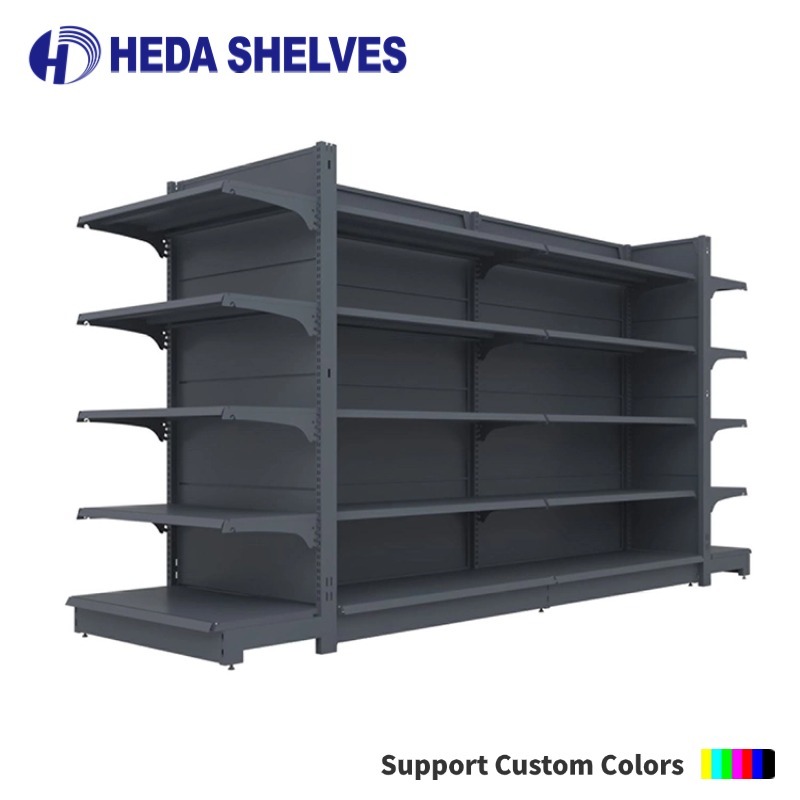 Double Sided Gondola Shelving For Supermarket