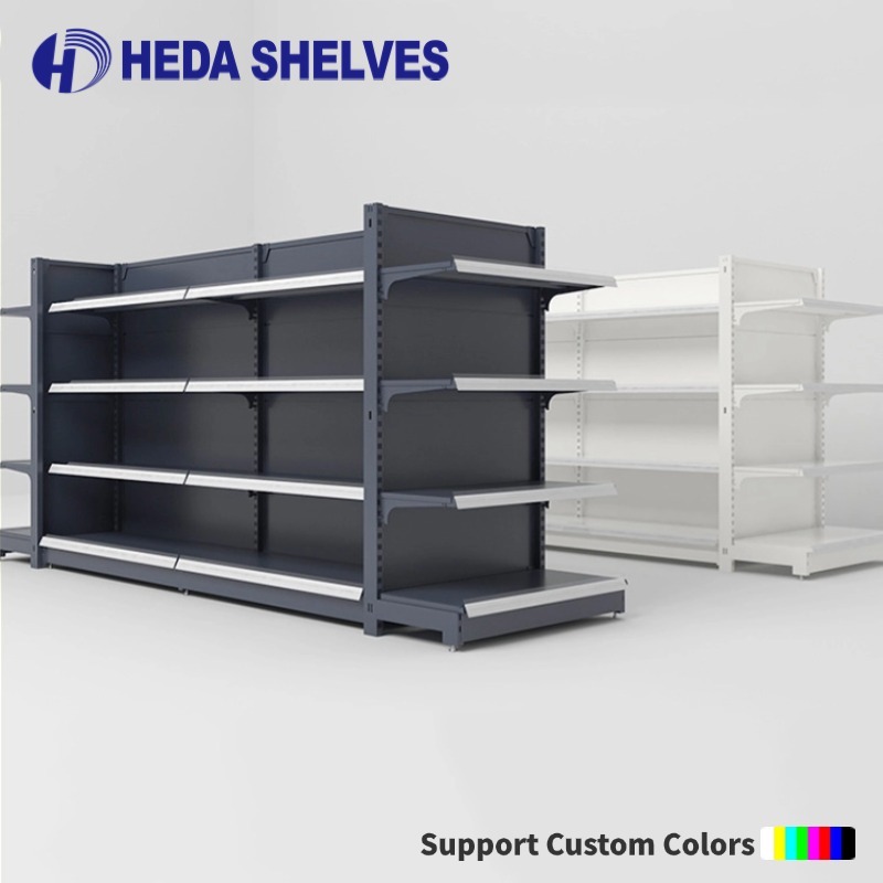 Double Sided Gondola Shelving For Supermarket