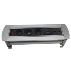 Customized Manual Flip Socket Outlet on desktop Cat6 cable