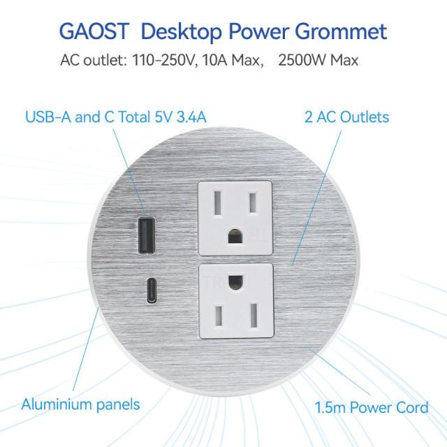 Table Mount Socket Outlet Electrical Outlet Multiple Socket Tabletop Extension Socket / Power Strip