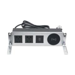 China 5 Sockets Panel Power Socket With Panel Mount Ac Power Socket Under Desk Mounted Power Outlet Socket