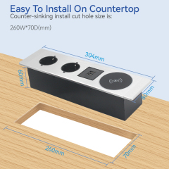 EU schulo Office Socket Tabletop Socket Smart Home Socket With wireless charging