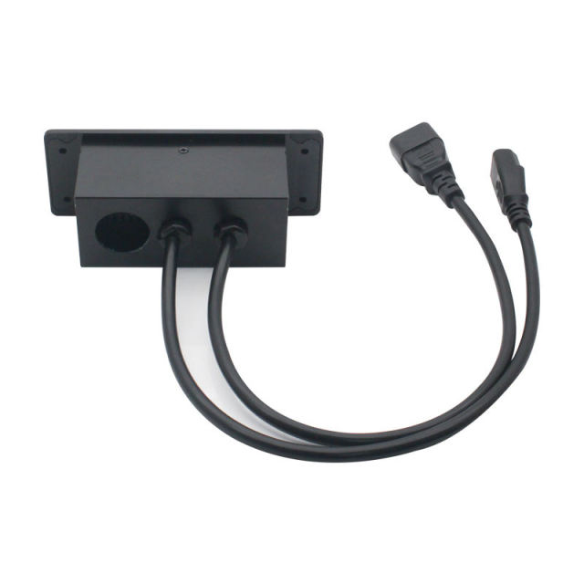 Black USBC socket Desktop USB Socket Desk Universal Panel Socket Decorative Electrical Wall Socket