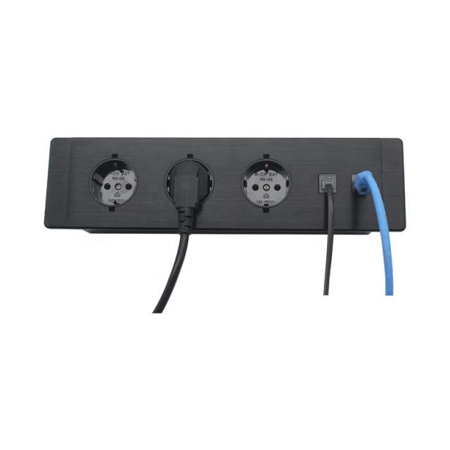 EU Schulo Germany Power Socket Furniture Mounted Desktop Socket Desktop Power Socket Desk Mounted Power Socket