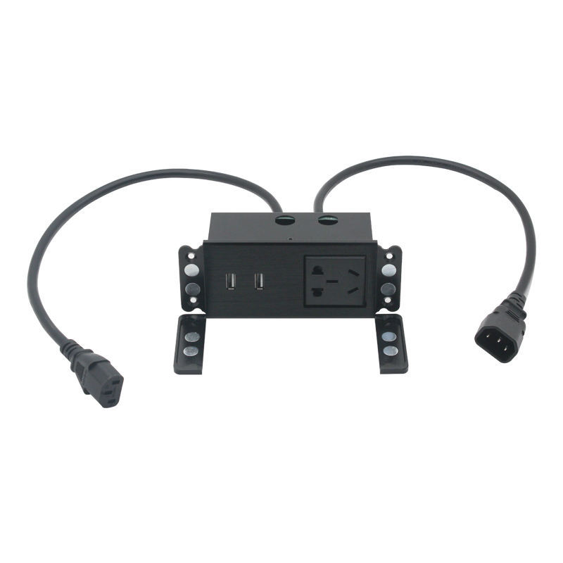 Black USBC socket Desktop USB Socket Desk Universal Panel Socket Decorative Electrical Wall Socket