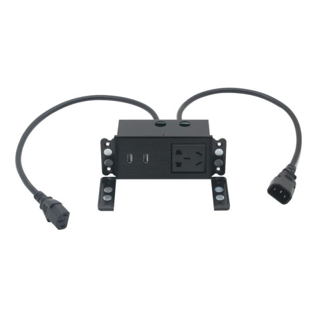 Black USBC socket Desktop USB Socket Desk Universal Panel Socket Decorative Electrical Wall Socket
