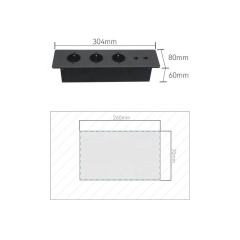 EU Schulo Germany Power Socket Furniture Mounted Desktop Socket Desktop Power Socket Desk Mounted Power Socket