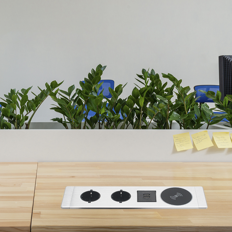 EU schulo Office Socket Tabletop Socket Smart Home Socket With wireless charging