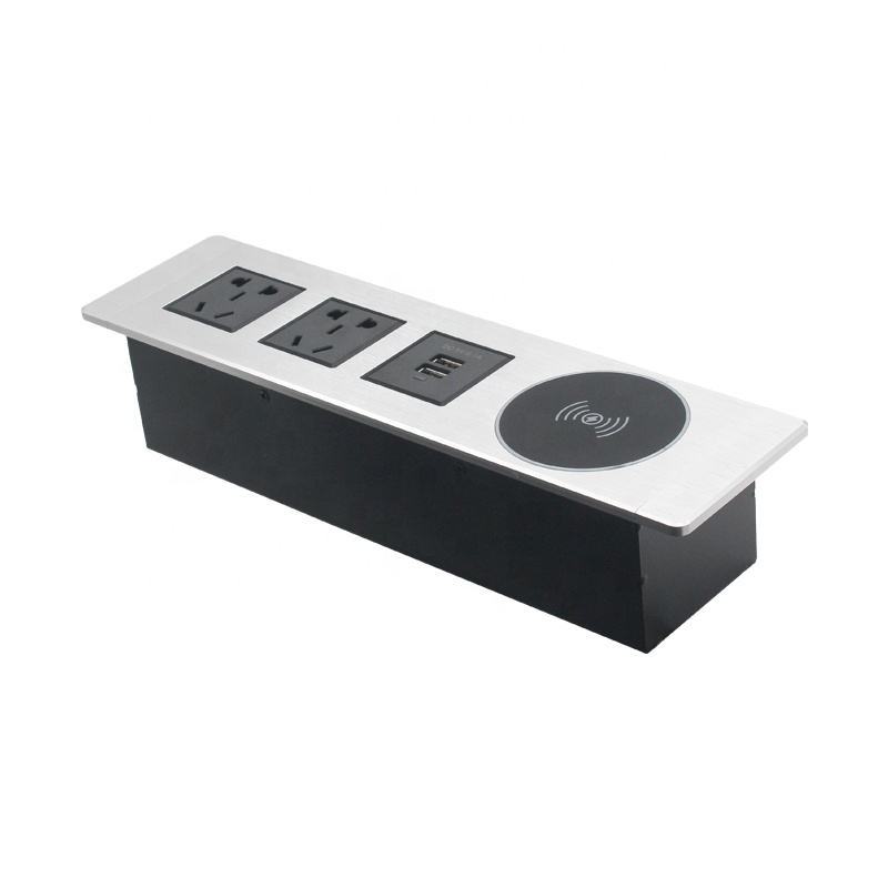 China 5 Sockets Panel Power Socket With Panel Mount Ac Power Socket Under Desk Mounted Power Outlet Socket