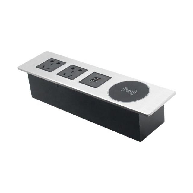 China 5 Sockets Panel Power Socket With Panel Mount Ac Power Socket Under Desk Mounted Power Outlet Socket
