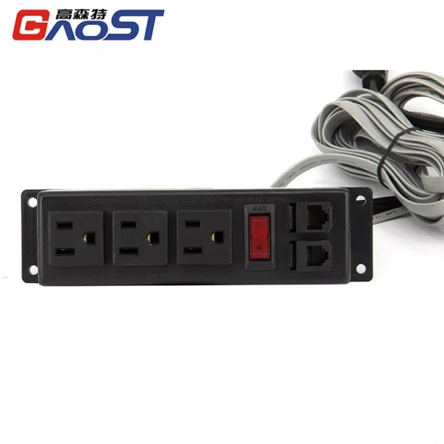 Canada 15A Surge Protector Socket Outlet Conference Recessed Power Double Socket Desktop Power Extension Socket