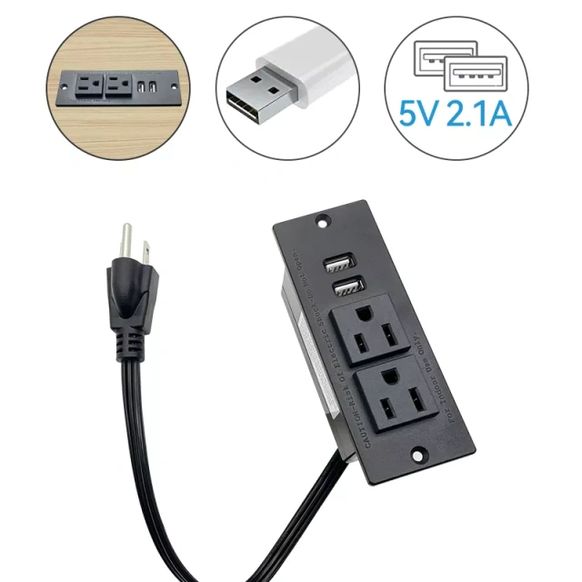 Wholesale American Universal Electric Socket Conference Office Recessed 15a Outlets Desktop USB Ports Dc Socket