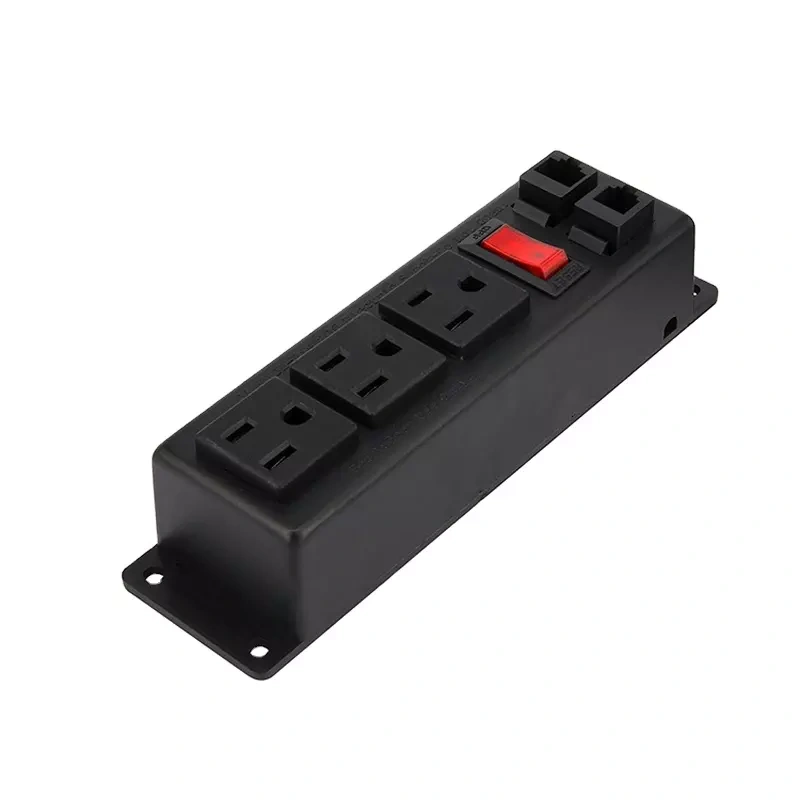 Canada 15A Surge Protector Socket Outlet Conference Recessed Power Double Socket Desktop Power Extension Socket