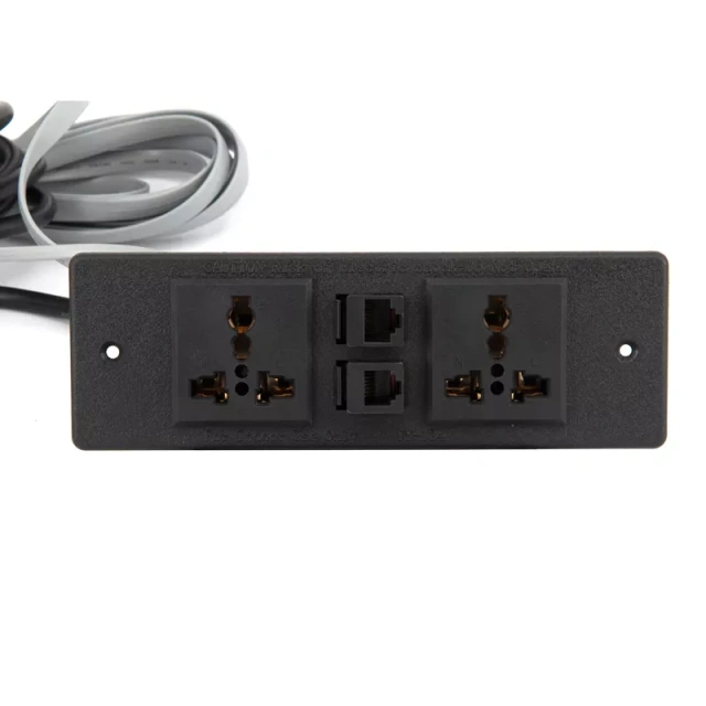 Universal Furniture Desk Power Strip Outlets Office Desk Universal Extension electric socket With Network Interface Power Double Socket