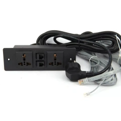 Universal Furniture Desk Power Strip Outlets Office Desk Universal Extension electric socket With Network Interface Power Double Socket