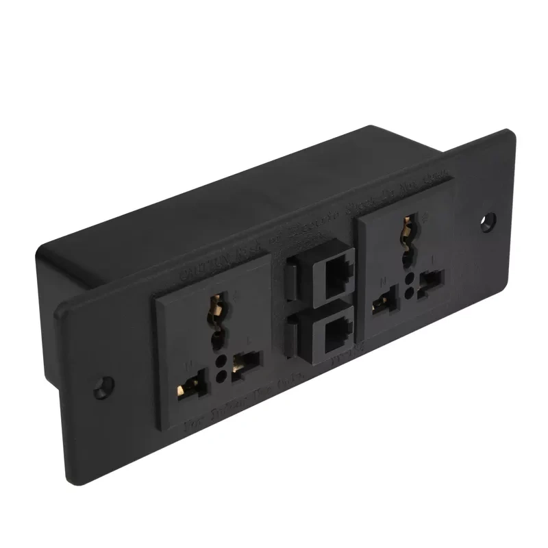 Universal Furniture Desk Power Strip Outlets Office Desk Universal Extension electric socket With Network Interface Power Double Socket