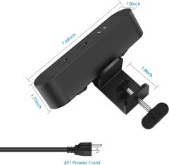 Desktop Clamp Power Strip with USB C,Aluminum Alloy Desk Clamp Power Strip with 2 Outlets,Desktop Edge Power Outlets,Surge Protector Desktop Power Strip with 6ft Cord