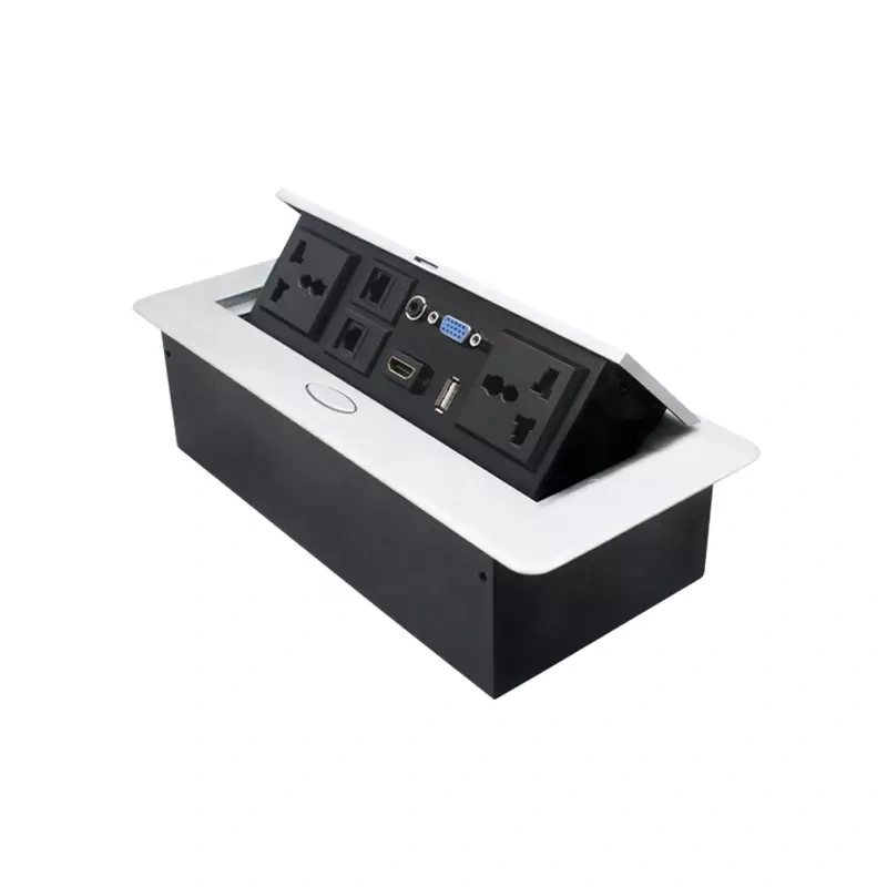 Custom Desktop Flush mounted Desktop Hidden Socket Table Mount Socket Outlet