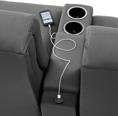 Tabletop USB Power Strip Recessed Mount Power Charging Center Desk USB Power Grommet Power Dock USB Hub Recessed USB Outlet Bulit in Desk Sofa 2 USB 2.1A