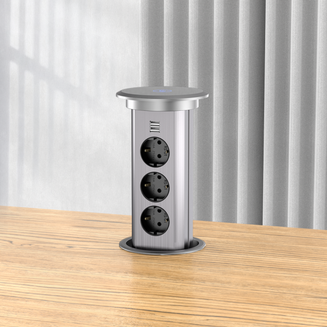 SchuKo Germany kitchen pop up socket electrical outlets motorized pop up socket water proof IP44