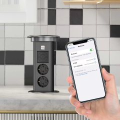 Germany European Socket Schulo Kitchen tabletop pop up Power Socket with usb charger