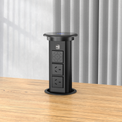 Hidden Kitchen Contertop Pop Up socket with Australian outlets bluetooth Speaker Wireless Charing QI