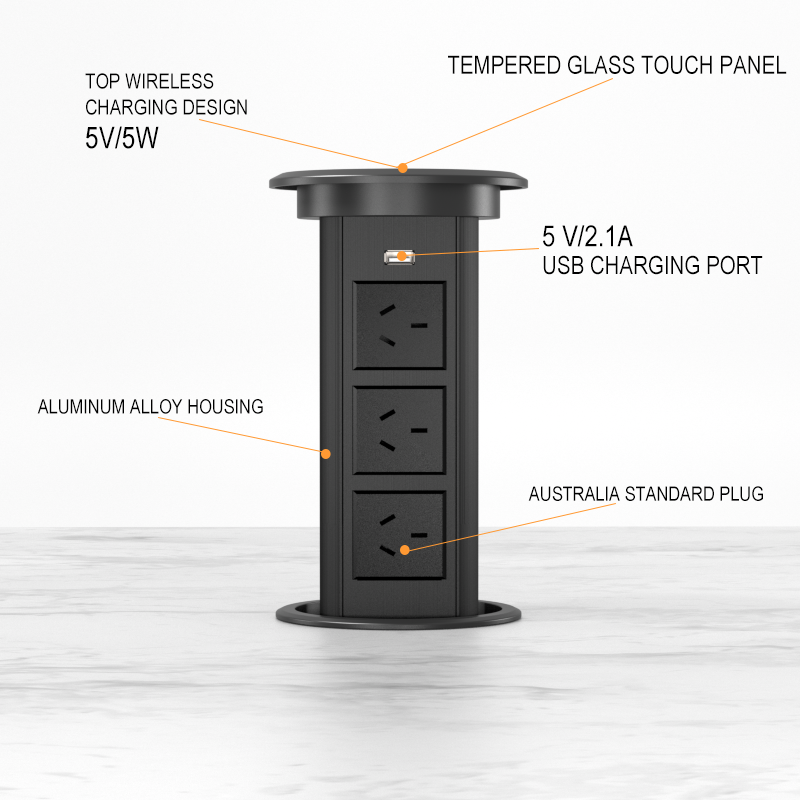 Australian Lift Up Sockets SAAA List Table Pop Up Socket 10A Desk Strip Power Outlet Waterproof for Home for Office