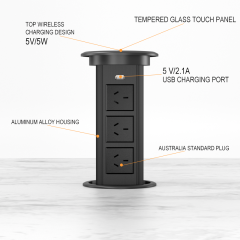 Australian Lift Up Sockets SAAA List Table Pop Up Socket 10A Desk Strip Power Outlet Waterproof for Home for Office