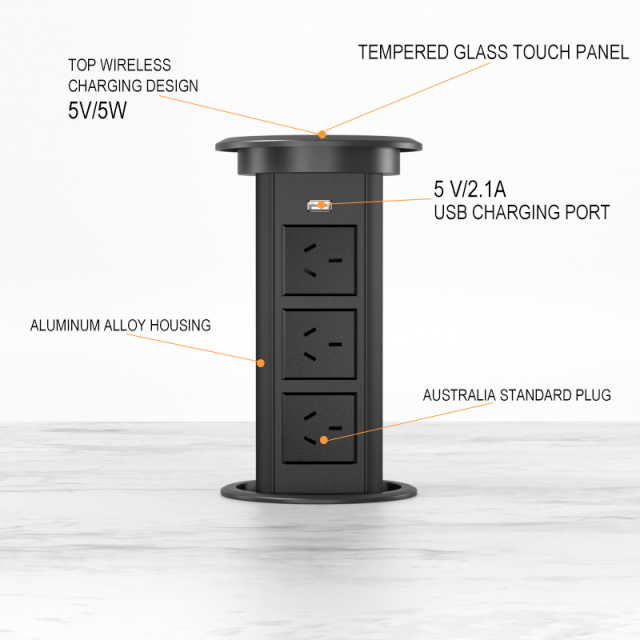 Australian Lift Up Sockets SAAA List Table Pop Up Socket 10A Desk Strip Power Outlet Waterproof for Home for Office