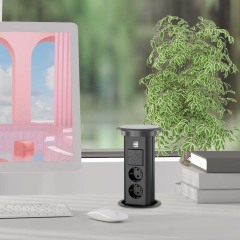 Germany European Socket Schulo Kitchen tabletop pop up Power Socket with usb charger