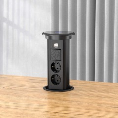 Germany European Socket Schulo Kitchen tabletop pop up Power Socket with usb charger