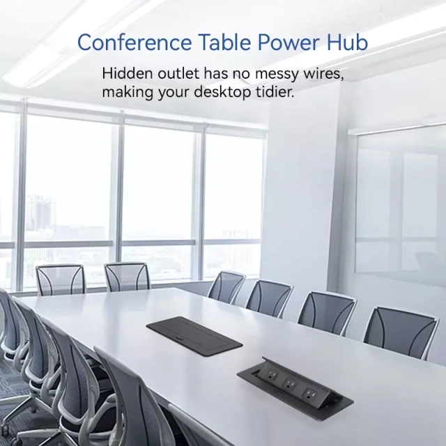 Conference table socket pop up box US table socket desktop pop up socket 3 USA outlets