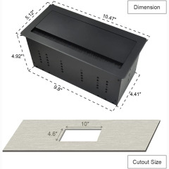 GST Tabletop Multimedia Connectivity Box with 3 AC Power+2 USB-A Charge+1 HDMI+1 RJ45(CAT6)+1 USB-C Data +1 Audio with 5.58ft Power Cord for Conference Room(Black)