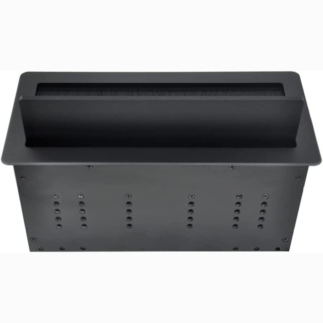 GST Tabletop Multimedia Connectivity Box with 3 AC Power+2 USB-A Charge+1 HDMI+1 RJ45(CAT6)+1 USB-C Data +1 Audio with 5.58ft Power Cord for Conference Room(Black)