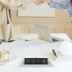 China 5 Sockets for table conference desk with 3 Outlets Dual USBA Charging