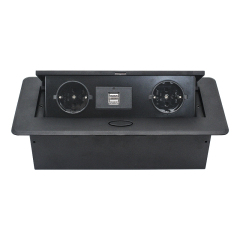 Germany European Island Pop Up socket Office Furniture Socket with 2 Germany Outlets 2 USBA charging