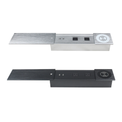 Alloy Concealed Electrical Outlet with QI Wirless Charging USB Charging 2 Electrical Outlets