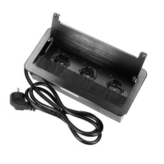 Retractable installation fllip up power strip 3x 1.5 m cable
