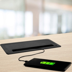 Retractable installation fllip up power strip 3x 1.5 m cable