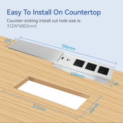 New slip socket living room slide flip up electrical sockets UK UAE type c power socket