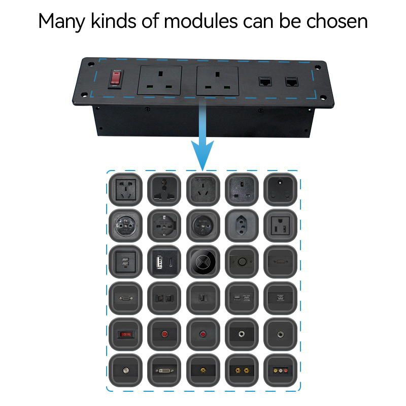Factory legrand fast charging tabletop switch on off power strip socket plug extension UK with network