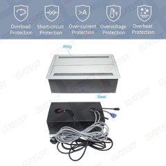 New Universal Plug Socket Double Flip Up Conference Table Socket Hidden in Conference table