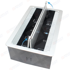 New Universal Plug Socket Double Flip Up Conference Table Socket Hidden in Conference table
