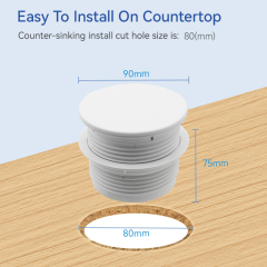 Electrical supplier white French standard white flip cover power grommet with French outlet